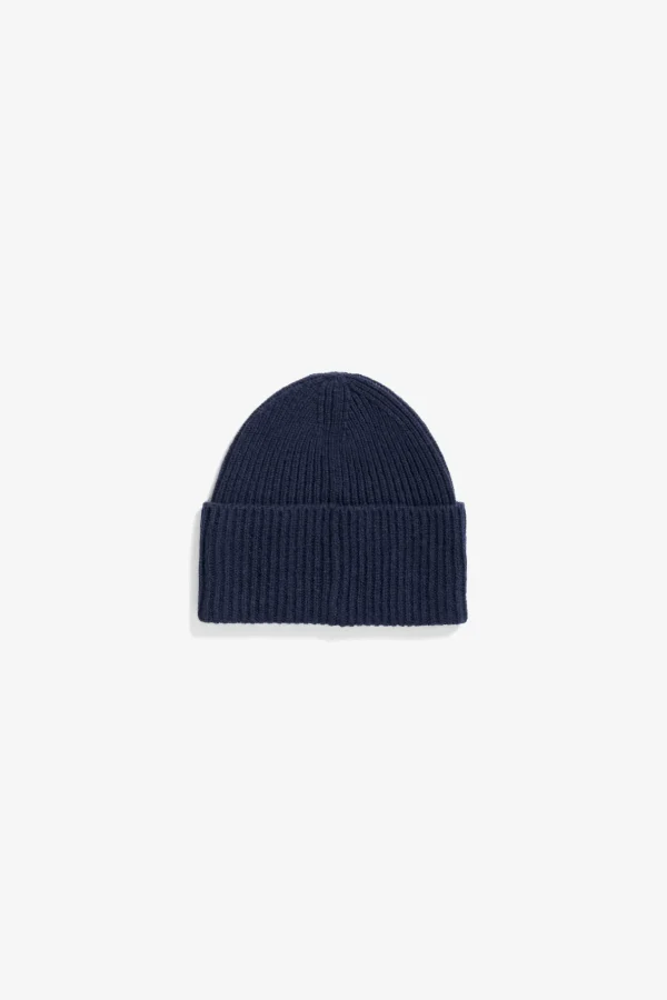 Norse Projects BEANIES^Norse Standard Merino Lambswool Beanie Dark Navy