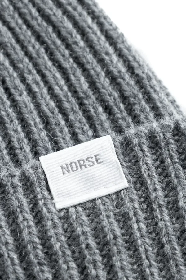 Norse Projects BEANIES^Norse Standard Merino Lambswool Beanie Grey Melange