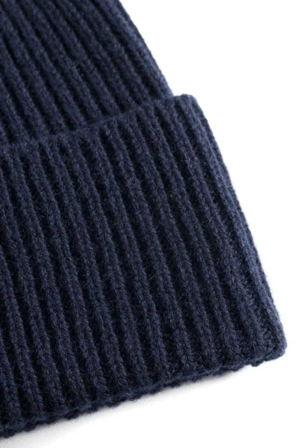 Norse Projects BEANIES^Norse Standard Merino Lambswool Beanie Dark Navy