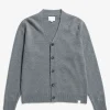 Norse Projects KNITWEAR^Norse Standard Merino Lambswool Cardigan Grey Melange