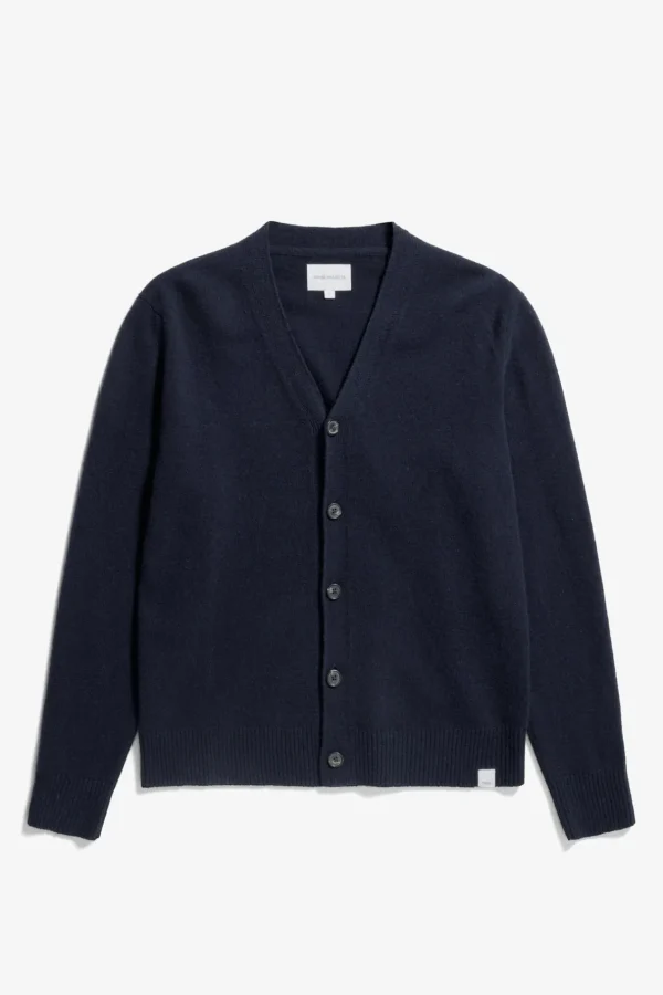 Norse Projects KNITWEAR^Norse Standard Merino Lambswool Cardigan Dark Navy