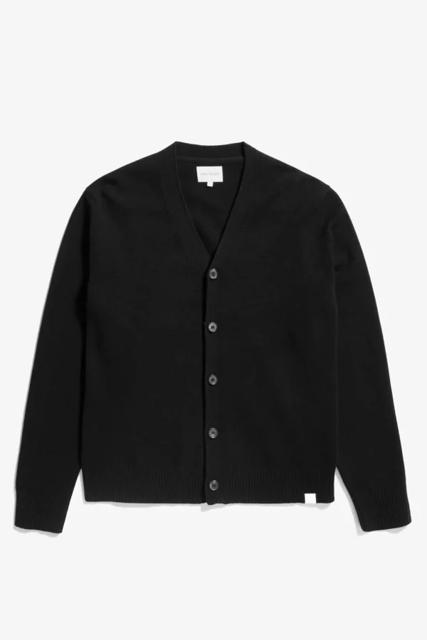 Norse Projects KNITWEAR^Norse Standard Merino Lambswool Cardigan Black