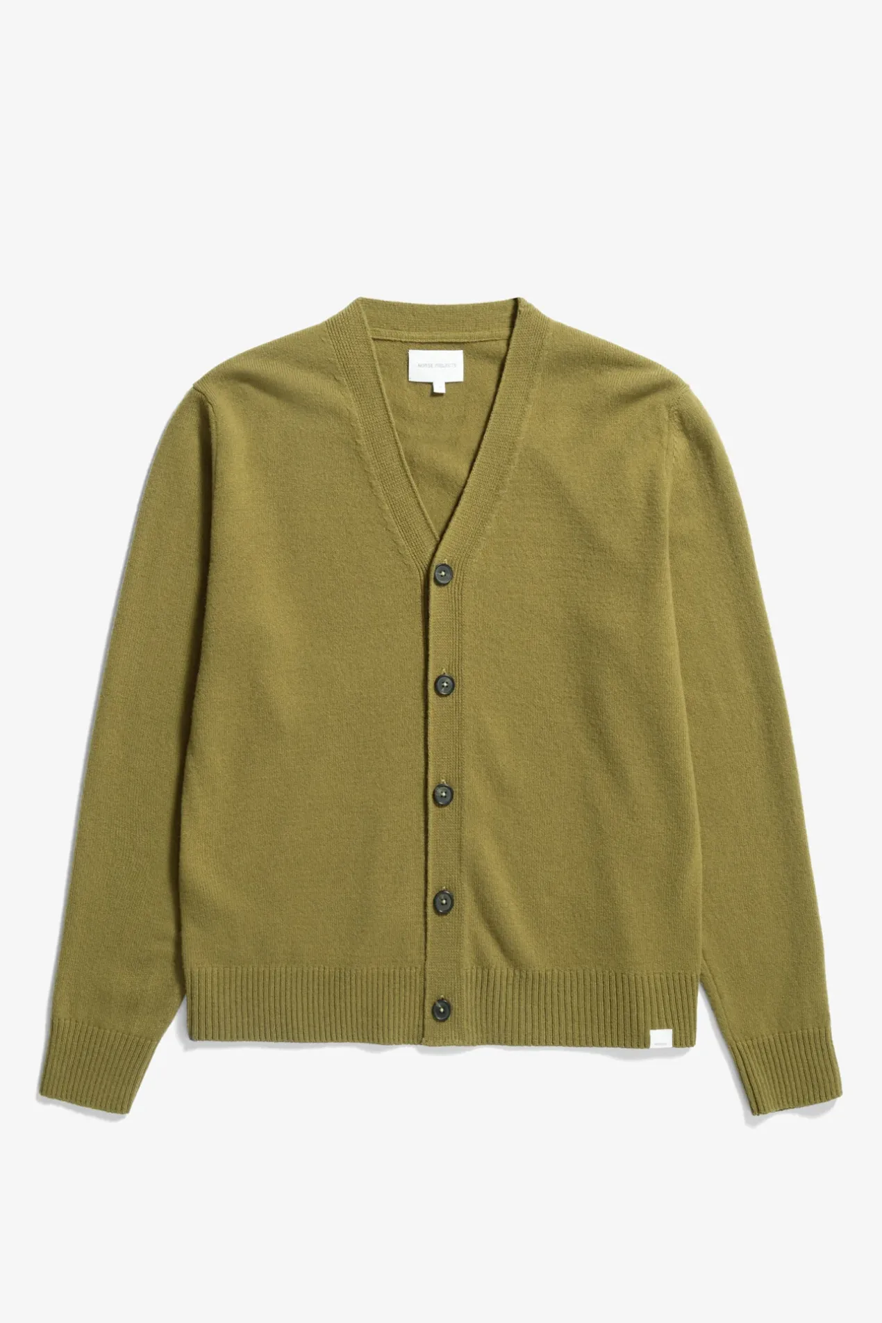 norse_standard_merino_lambswool_cardigan_0.webp Norse Projects KNITWEAR^Norse Standard Merino Lambswool Cardigan Sitka Green