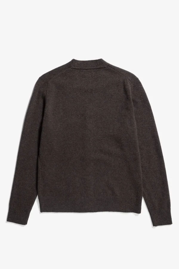 Norse Projects KNITWEAR^Norse Standard Merino Lambswool Cardigan Heathland Brown