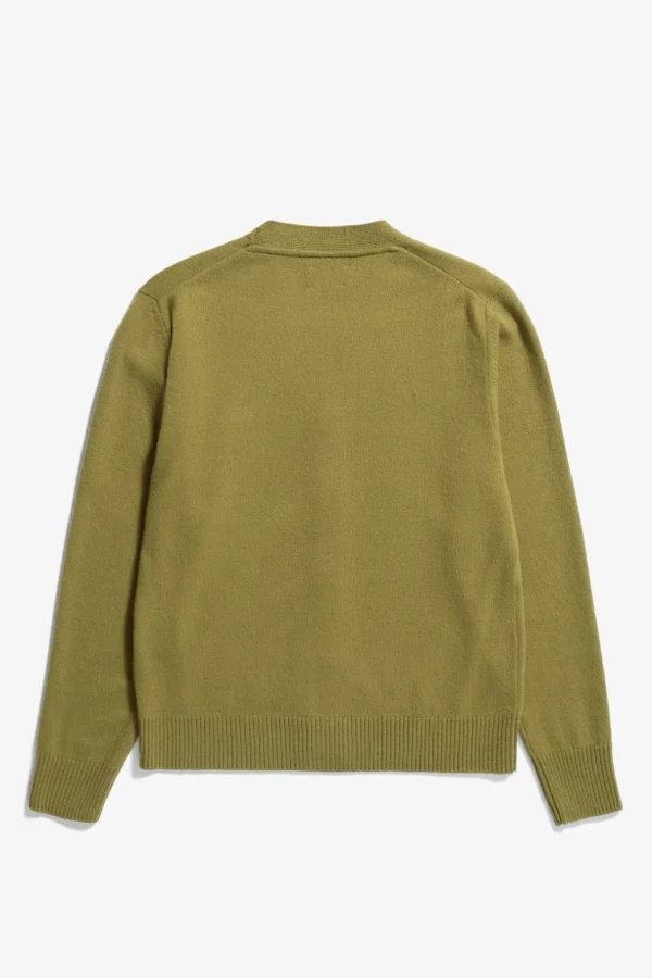 Norse Projects KNITWEAR^Norse Standard Merino Lambswool Cardigan Sitka Green