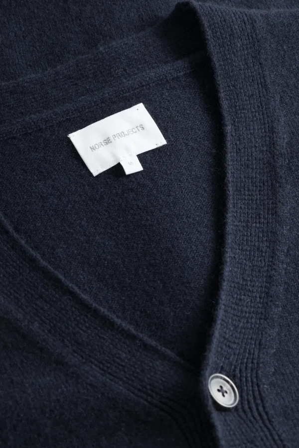 Norse Projects KNITWEAR^Norse Standard Merino Lambswool Cardigan Dark Navy