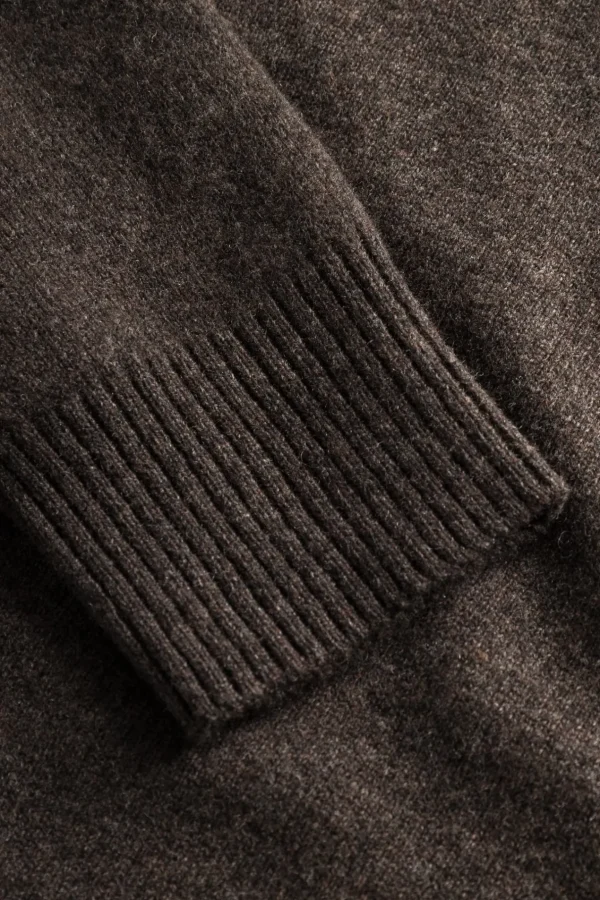 Norse Projects KNITWEAR^Norse Standard Merino Lambswool Cardigan Heathland Brown