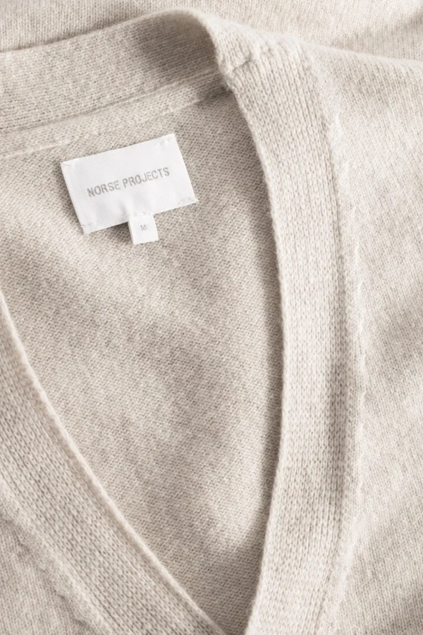 Norse Projects KNITWEAR^Norse Standard Merino Lambswool Cardigan Oatmeal