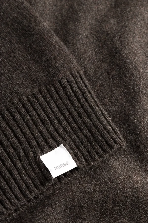 Norse Projects KNITWEAR^Norse Standard Merino Lambswool Cardigan Heathland Brown