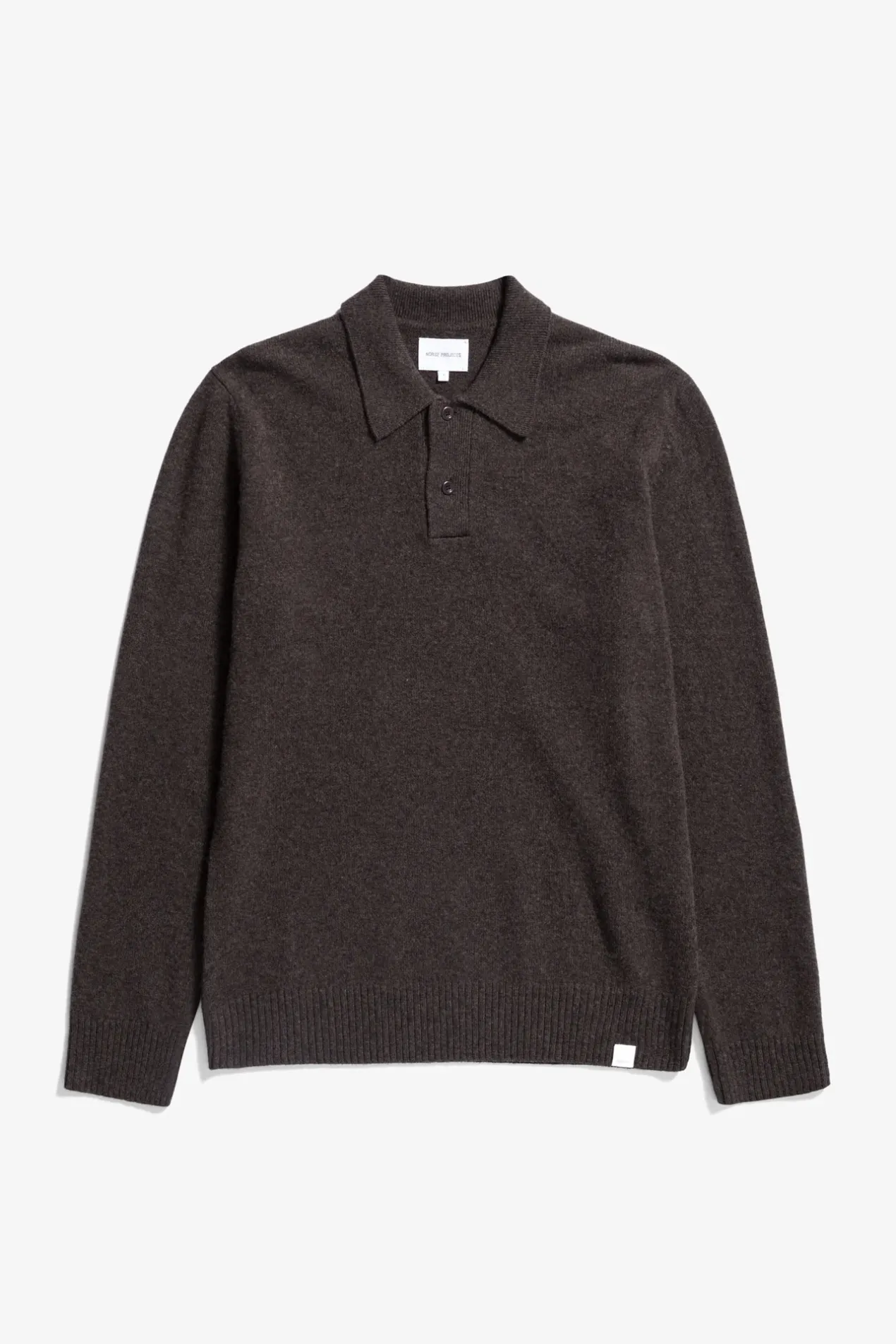 norse_standard_merino_lambswool_polo_0-5.webp Norse Projects KNITWEAR^Norse Standard Merino Lambswool Polo Heathland Brown