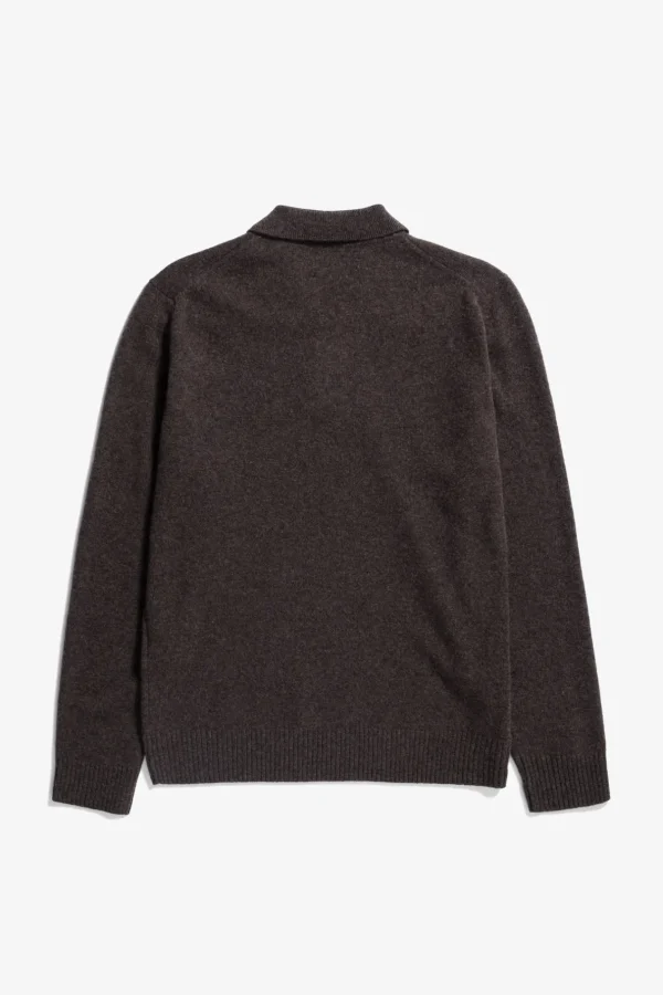 Norse Projects KNITWEAR^Norse Standard Merino Lambswool Polo Heathland Brown