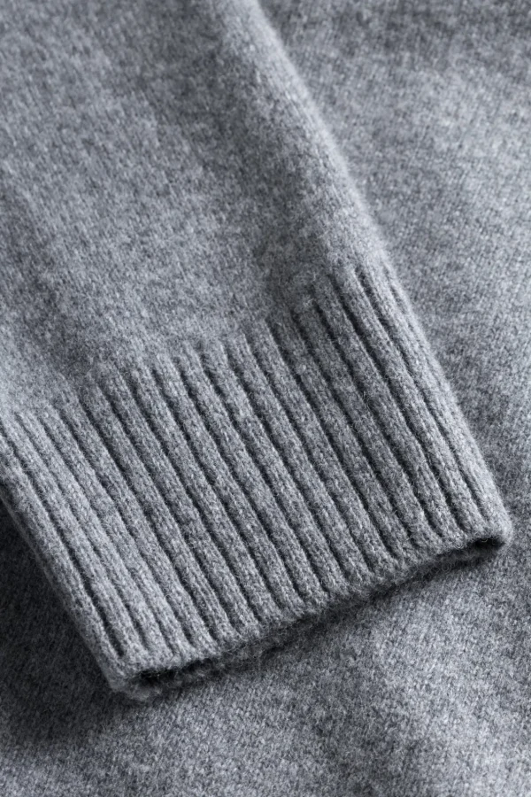 Norse Projects KNITWEAR^Norse Standard Merino Lambswool Polo Grey Melange