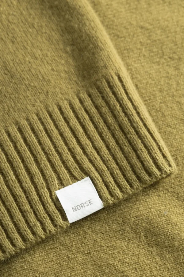 Norse Projects KNITWEAR^Norse Standard Merino Lambswool Polo Sitka Green