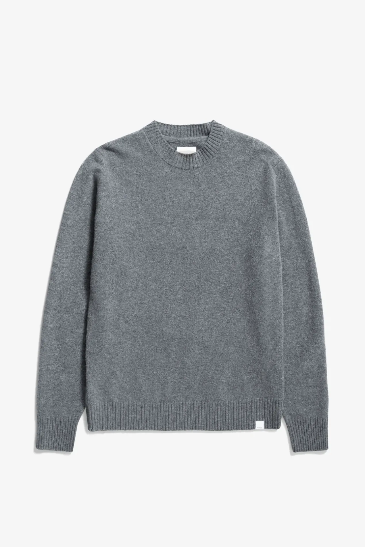 norse_standard_merino_lambswool_sweater_0-5.webp Norse Projects KNITWEAR^Norse Standard Merino Lambswool Sweater Grey Melange