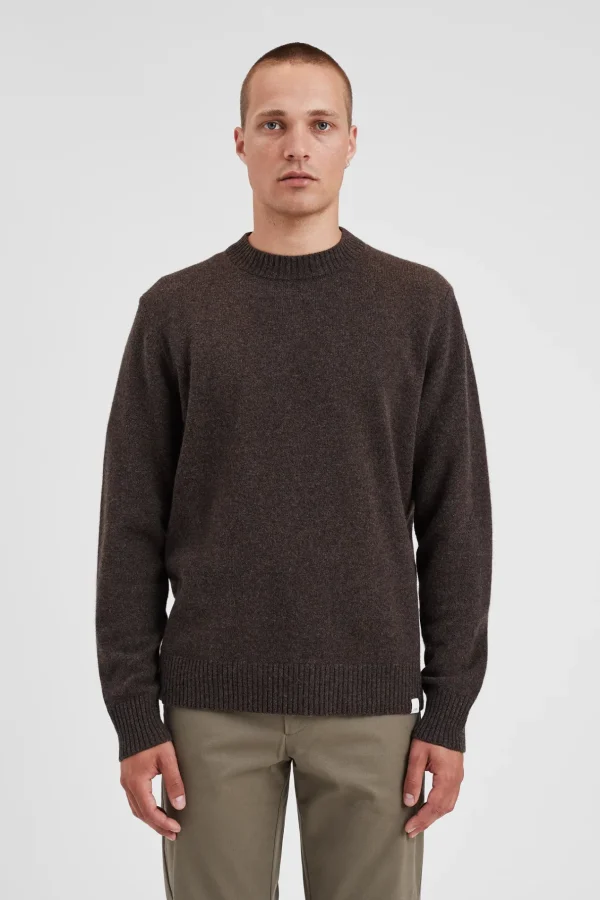 Norse Projects KNITWEAR^Norse Standard Merino Lambswool Sweater Heathland Brown