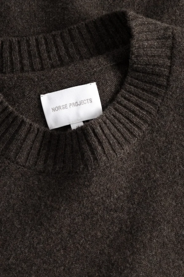 Norse Projects KNITWEAR^Norse Standard Merino Lambswool Sweater Heathland Brown