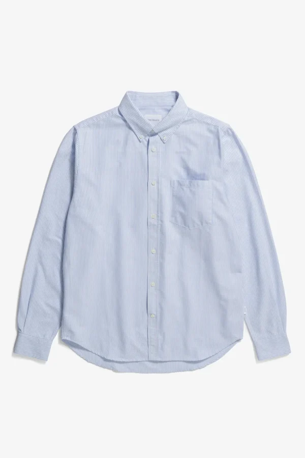 Norse Projects SHIRTING^Norse Standard Oxford BD Shirt Pale Blue Stripe