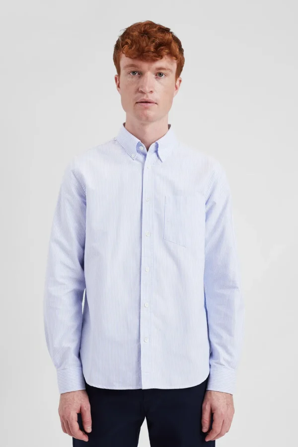 Norse Projects SHIRTING^Norse Standard Oxford BD Shirt Pale Blue Stripe