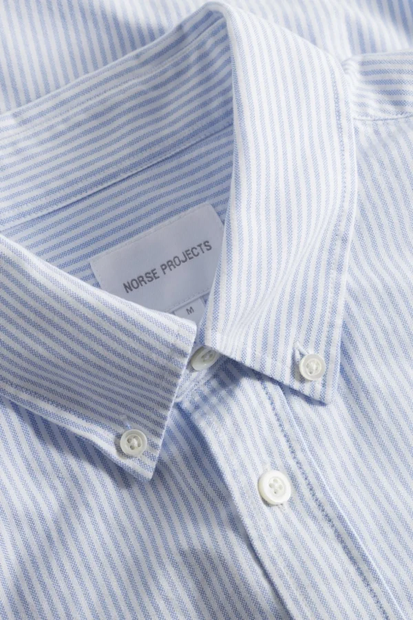 Norse Projects SHIRTING^Norse Standard Oxford BD Shirt Pale Blue Stripe