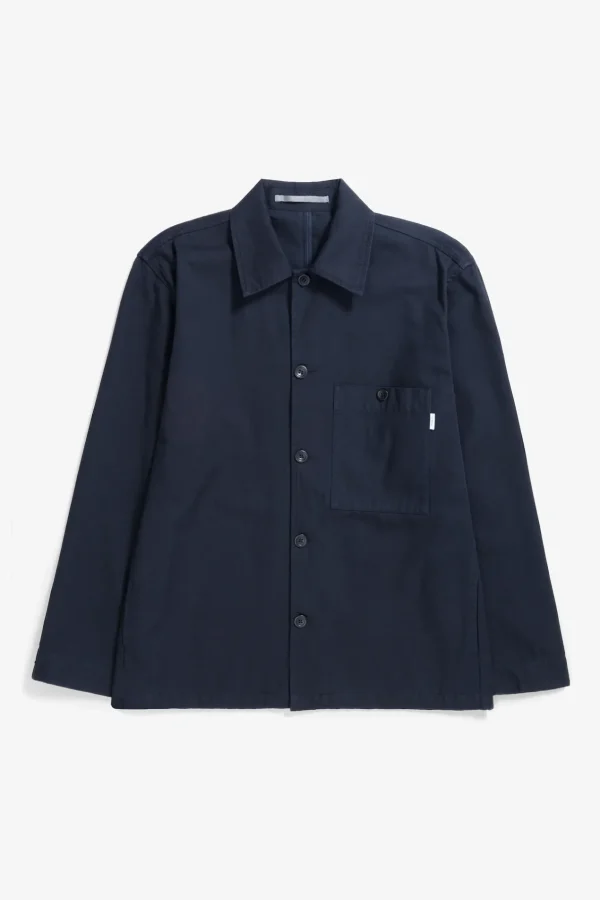 Norse Projects OVERSHIRTS^Norse Standard Twill Overshirt Dark Navy