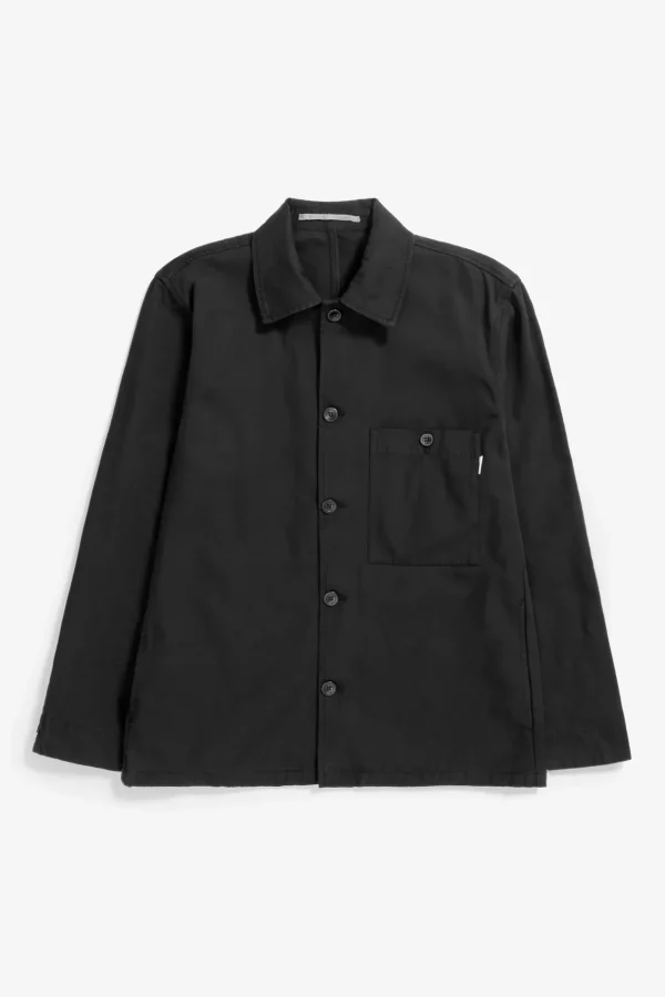 Norse Projects OVERSHIRTS^Norse Standard Twill Overshirt Black