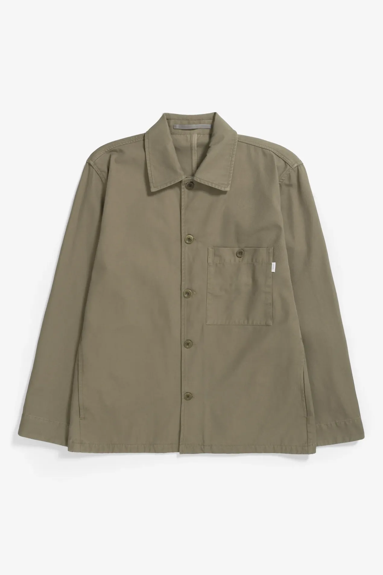 norse_standard_twill_overshirt_0.webp Norse Projects OVERSHIRTS^Norse Standard Twill Overshirt Sediment Green