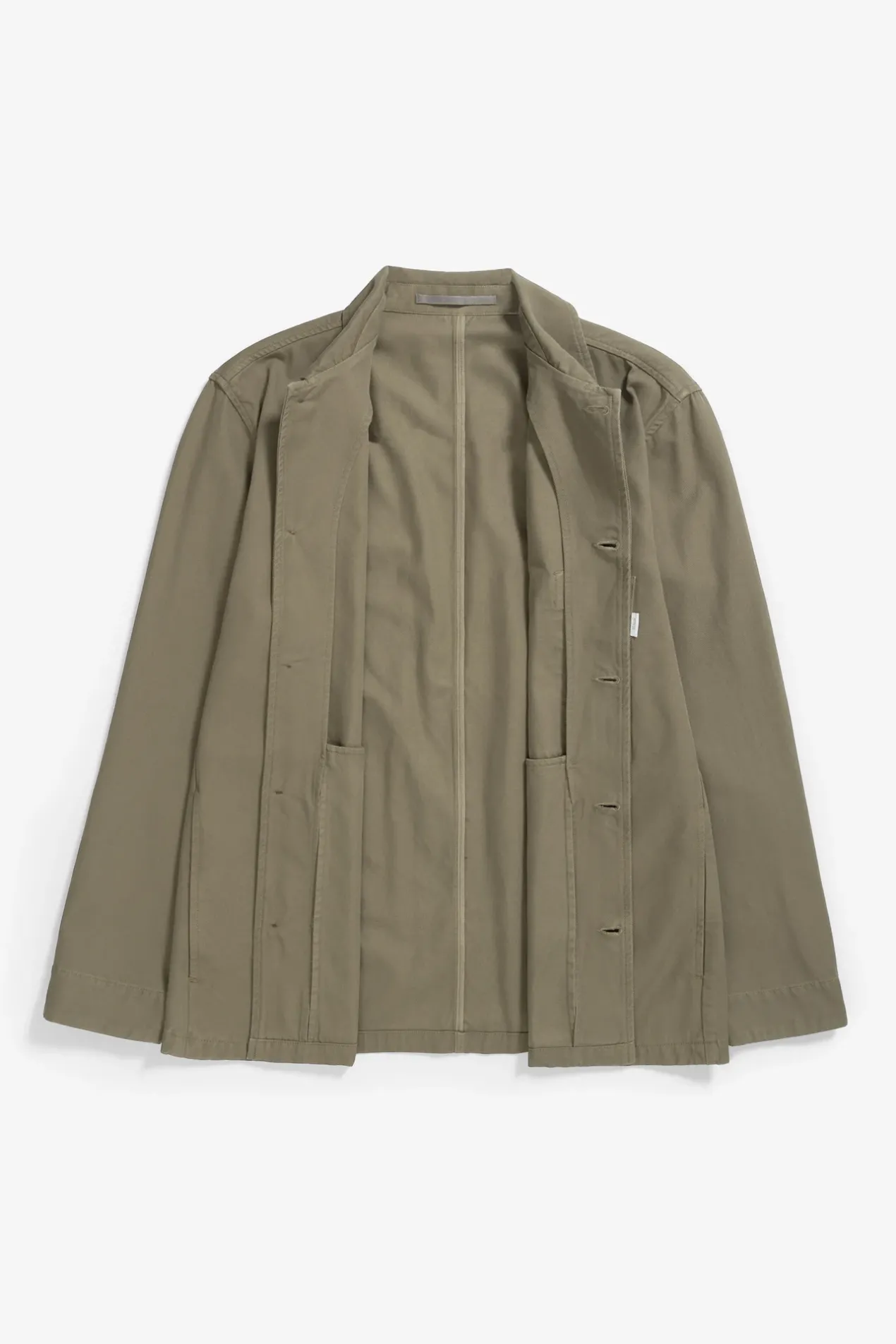 norse_standard_twill_overshirt_1.webp Norse Projects OVERSHIRTS^Norse Standard Twill Overshirt Sediment Green