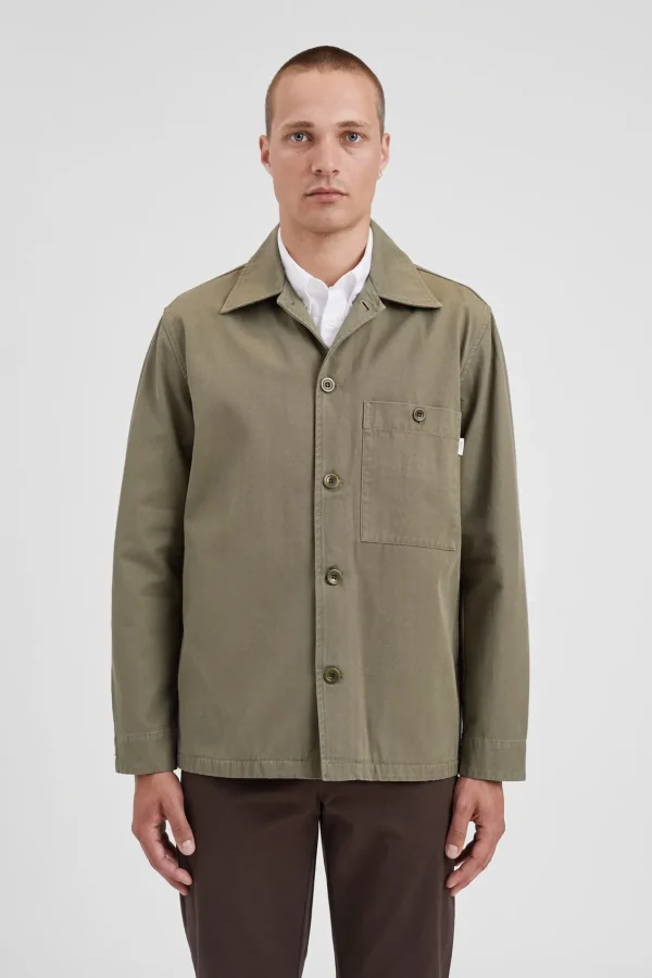 Norse Projects OVERSHIRTS^Norse Standard Twill Overshirt Sediment Green