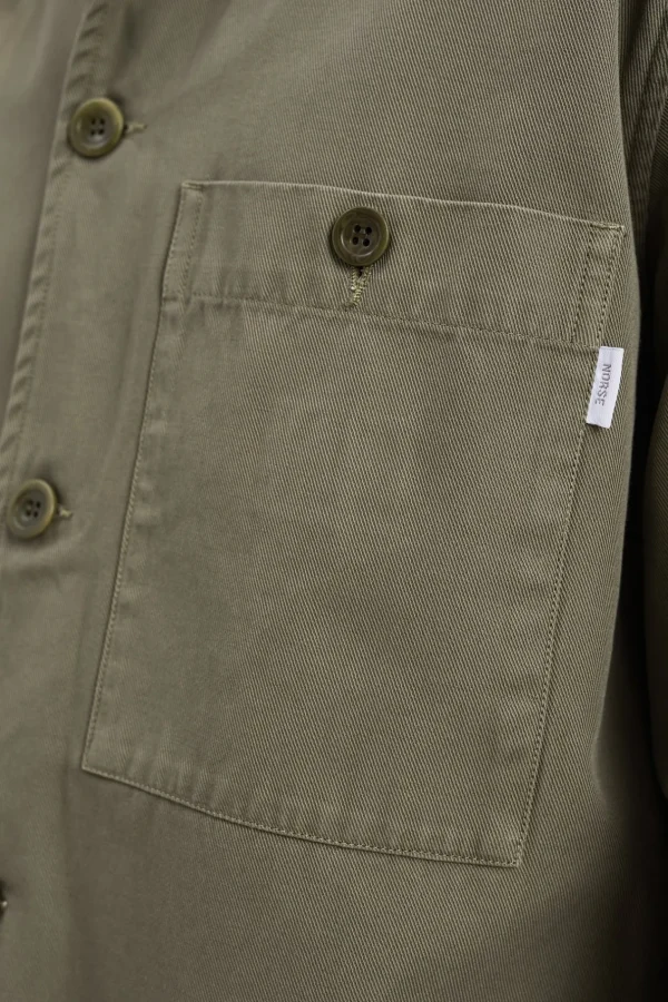 Norse Projects OVERSHIRTS^Norse Standard Twill Overshirt Sediment Green