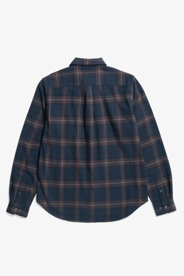 Norse Projects SHIRTING^Osvald Flannel Check Shirt Wine Red