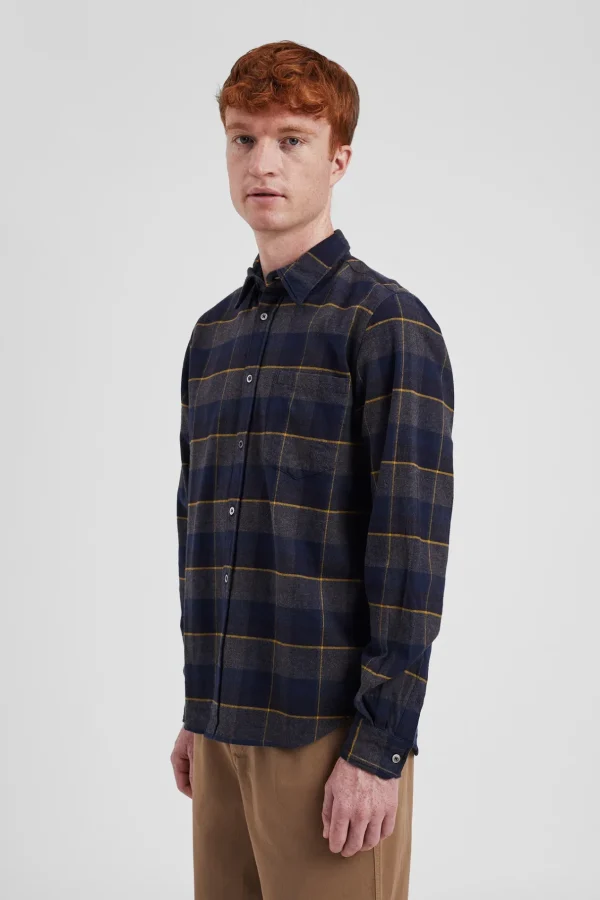 Norse Projects SHIRTING^Osvald Flannel Check Shirt Dark Navy
