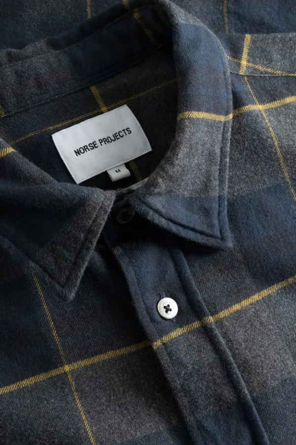 Norse Projects SHIRTING^Osvald Flannel Check Shirt Dark Navy