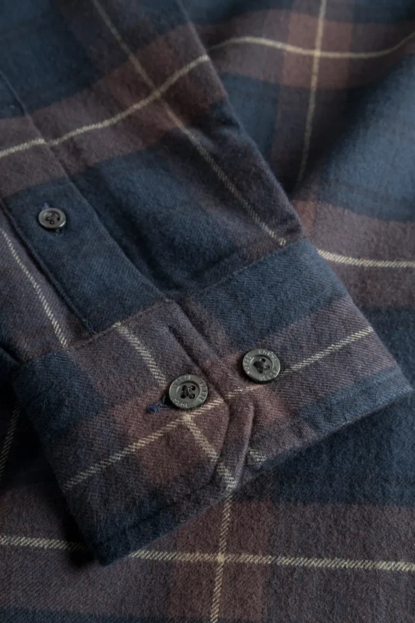 Norse Projects SHIRTING^Osvald Flannel Check Shirt Wine Red