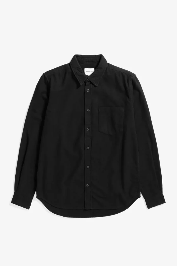 Norse Projects SHIRTING^Osvald Flannel Shirt Black