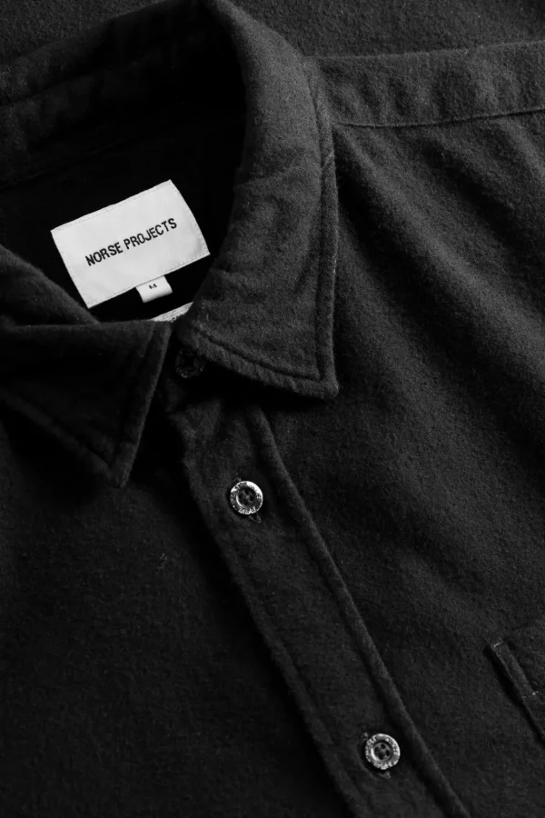 Norse Projects SHIRTING^Osvald Flannel Shirt Black