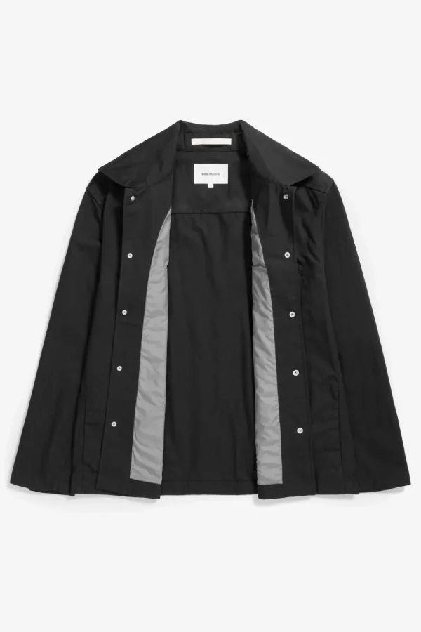 Norse Projects OVERSHIRTS^Pelle Fine Broken Twill Overshirt Black