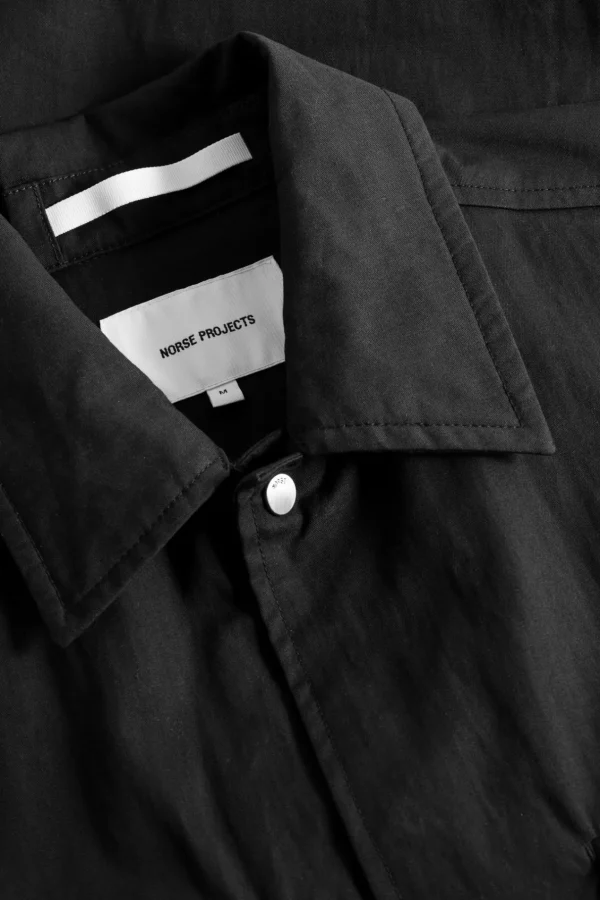 Norse Projects OVERSHIRTS^Pelle Fine Broken Twill Overshirt Black