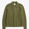 Norse Projects KNITWEAR^Rasmus Relaxed Brushed Polo Ivy Green