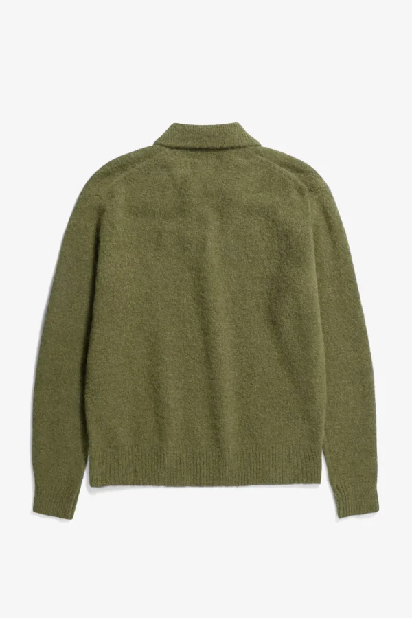 Norse Projects KNITWEAR^Rasmus Relaxed Brushed Polo Ivy Green