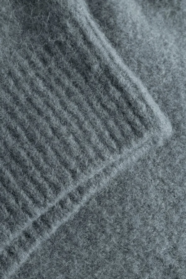 Norse Projects KNITWEAR^Rasmus Relaxed Brushed Polo Mouse Grey