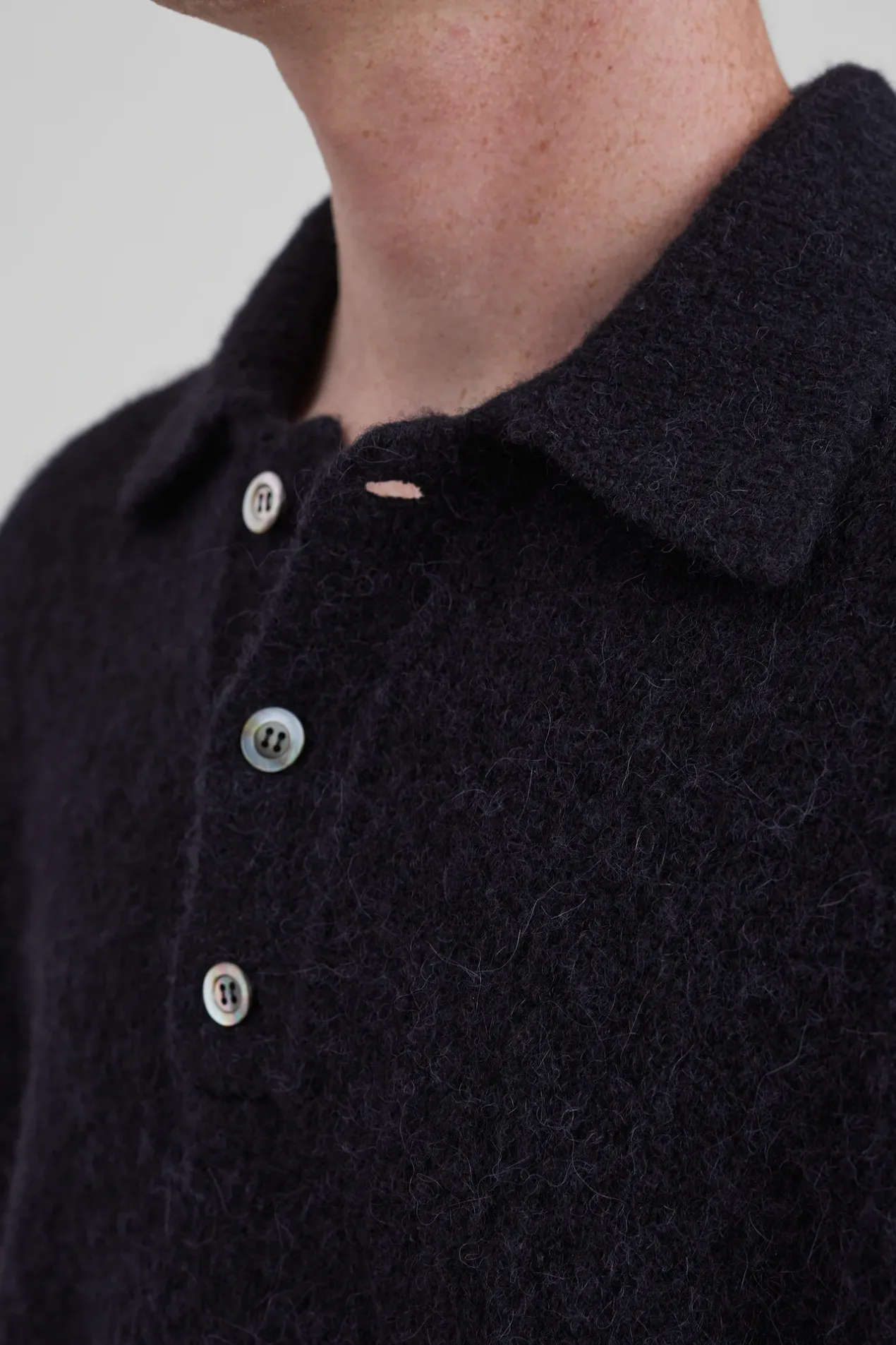 rasmus_relaxed_brushed_polo_4-2.webp Norse Projects KNITWEAR^Rasmus Relaxed Brushed Polo Black