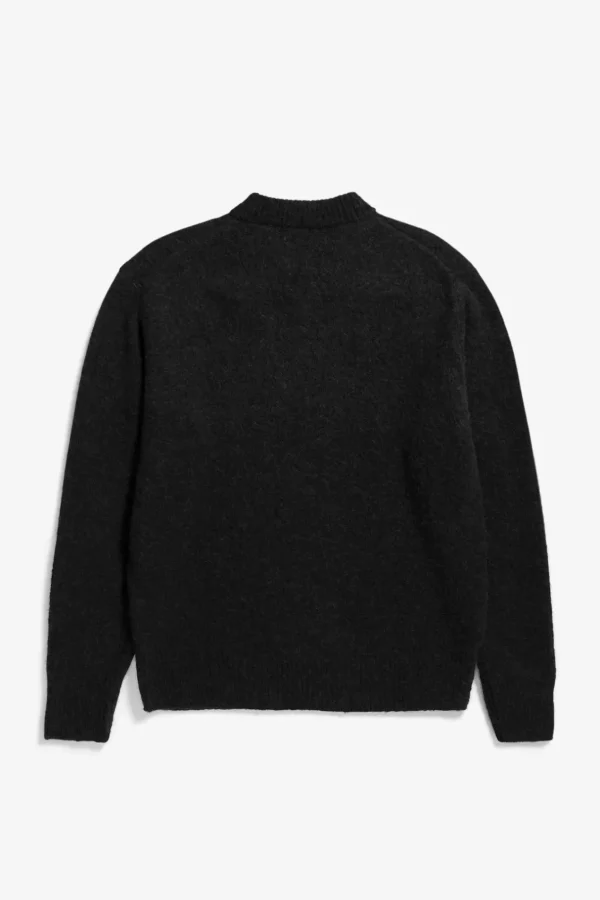 Norse Projects KNITWEAR^Rasmus Relaxed Brushed V-Neck Sweater Black