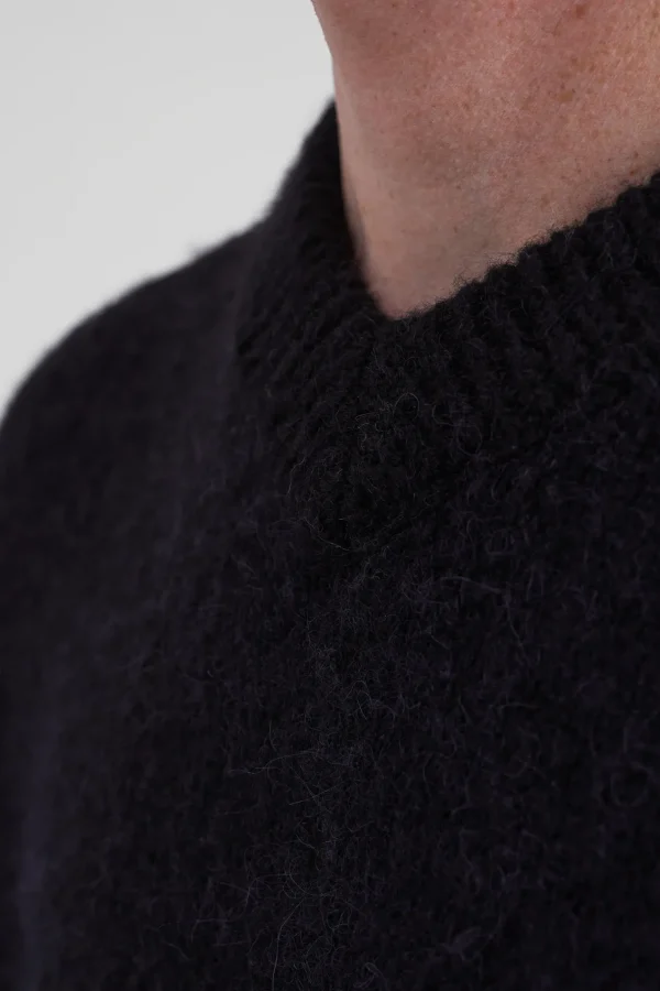 Norse Projects KNITWEAR^Rasmus Relaxed Brushed V-Neck Sweater Black