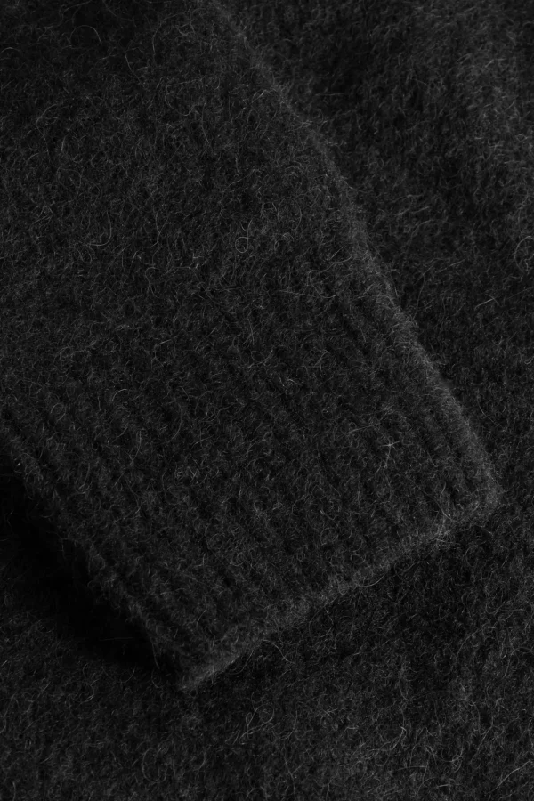 Norse Projects KNITWEAR^Rasmus Relaxed Brushed V-Neck Sweater Black