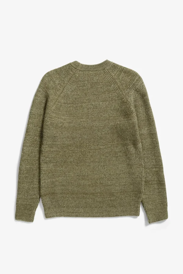Norse Projects KNITWEAR^Roald Wool Cotton Rib Sweater Sitka Green