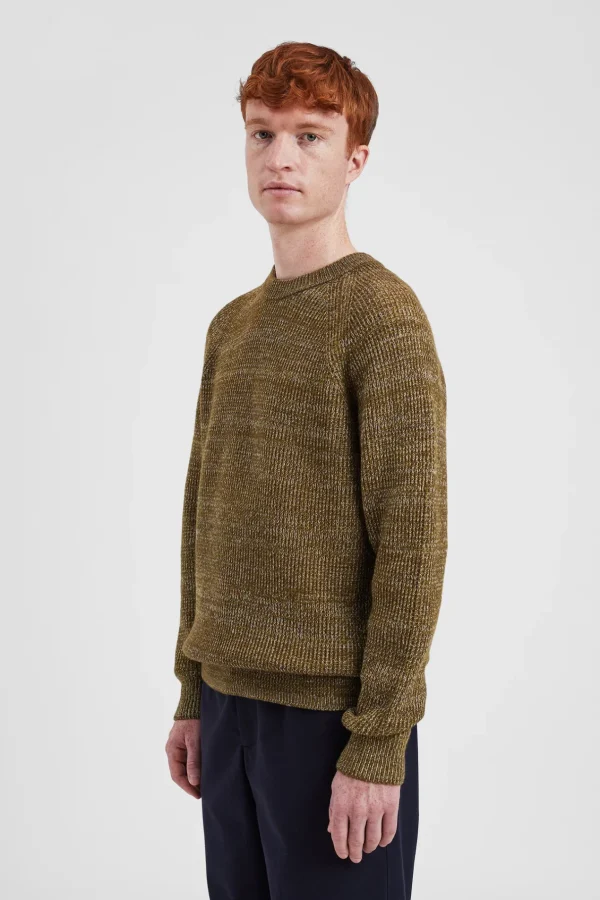 Norse Projects KNITWEAR^Roald Wool Cotton Rib Sweater Sitka Green