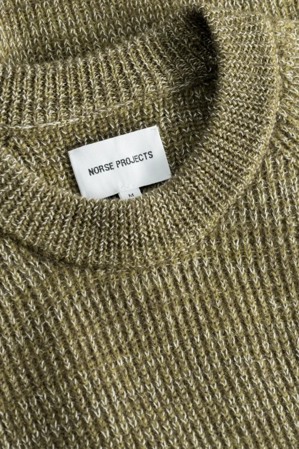 Norse Projects KNITWEAR^Roald Wool Cotton Rib Sweater Sitka Green