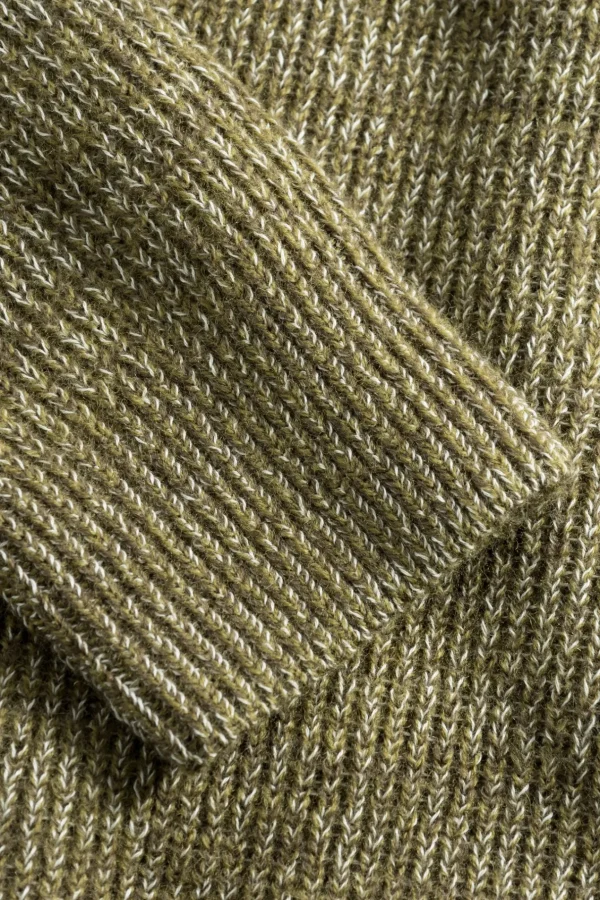 Norse Projects KNITWEAR^Roald Wool Cotton Rib Sweater Sitka Green