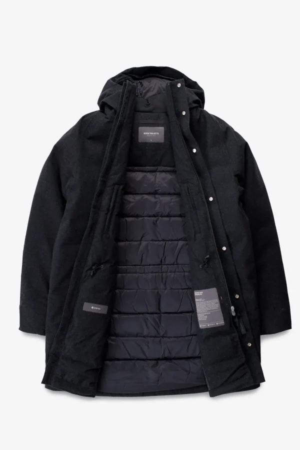 Norse Projects OUTERWEAR^Rokkvi 6.0 Gore-Tex Wool Down Jacket Charcoal Melange