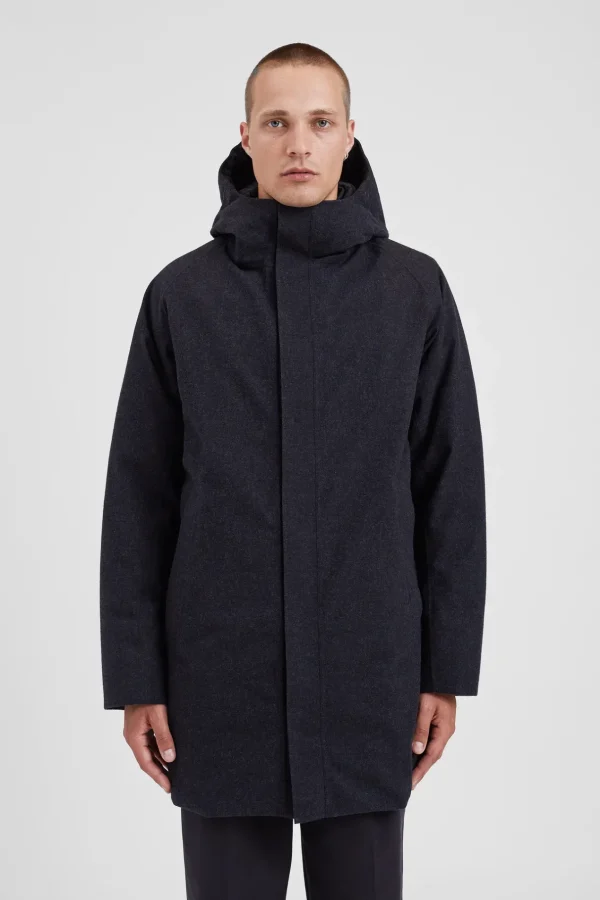 Norse Projects OUTERWEAR^Rokkvi 6.0 Gore-Tex Wool Down Jacket Charcoal Melange